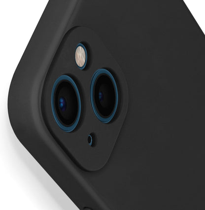 Silicone Backcover voor de iPhone 13  - Zwart