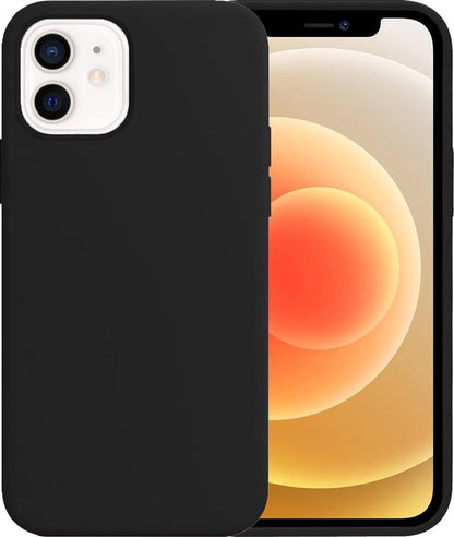 Silicone Backcover voor de iPhone 12 Mini - Zwart