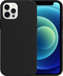 Silicone Backcover voor de iPhone 12 Pro Max - Zwart