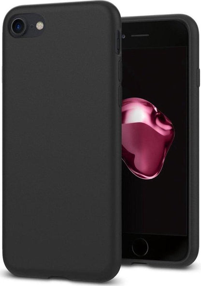 mat zwart siliconen hoesje / achterkant / Back Cover TPU – 1,5 mm ideale dikte geschikt voor Apple iPhone 7/8 / SE 2020
